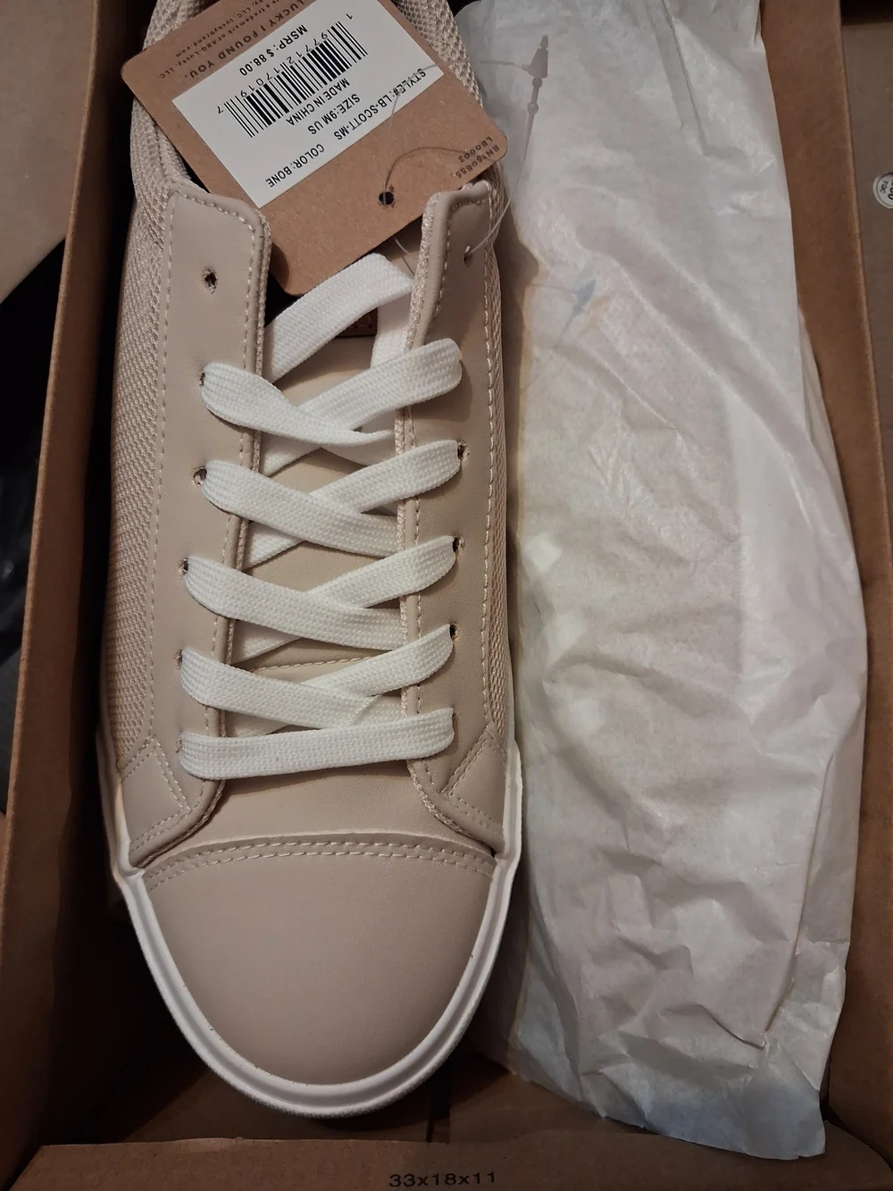 Lucky Brand Casual Low-Top Sneaker in Bone Color